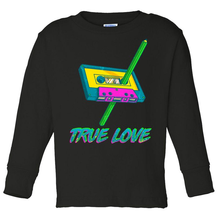 Retro True Love Toddler Long Sleeve Shirt