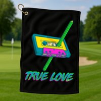 Retro True Love Golf Towel