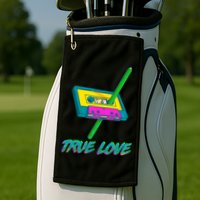 Retro True Love Golf Towel