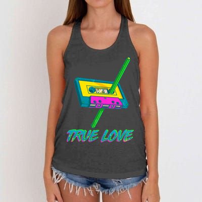 Retro True Love Women's Knotted Racerback Tank