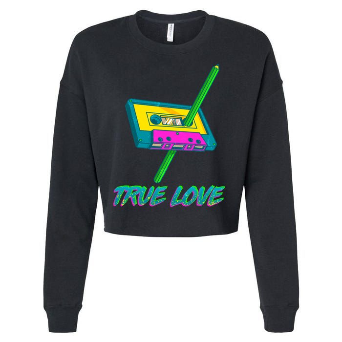 Retro True Love Cropped Pullover Crew