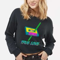 Retro True Love Cropped Pullover Crew