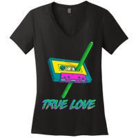 Retro True Love Women's V-Neck T-Shirt