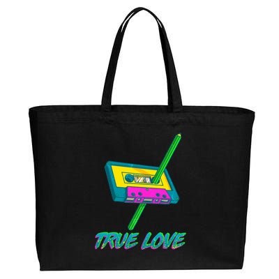 Retro True Love Cotton Canvas Jumbo Tote