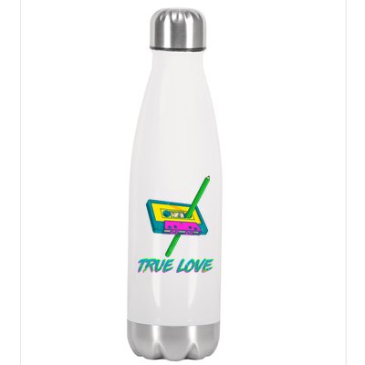 Retro True Love Stainless Steel Insulated Water Bottle