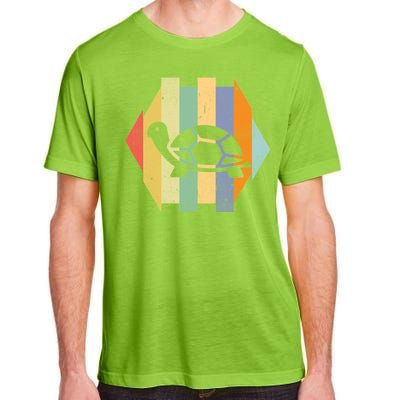 Retro Turtle Silhouette  Adult ChromaSoft Performance T-Shirt