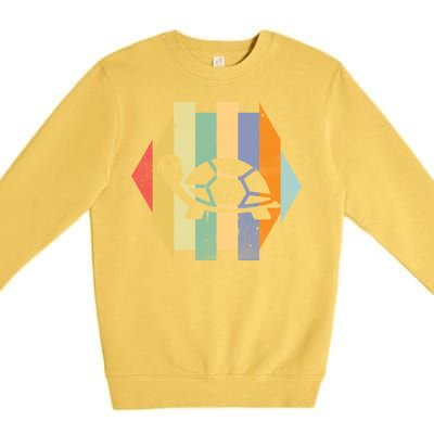 Retro Turtle Silhouette  Premium Crewneck Sweatshirt