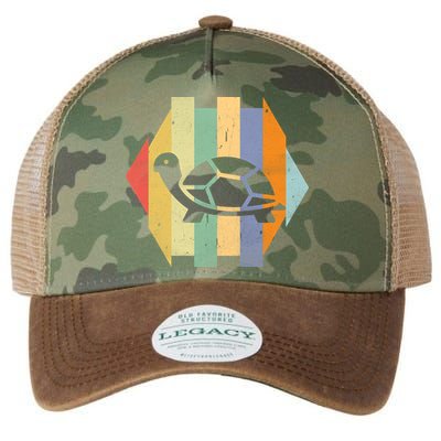 Retro Turtle Silhouette  Legacy Tie Dye Trucker Hat