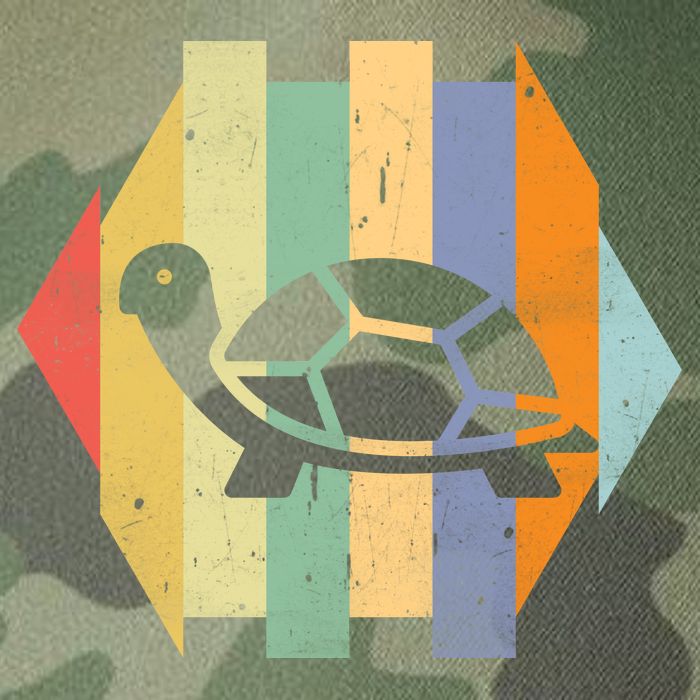 Retro Turtle Silhouette  Legacy Tie Dye Trucker Hat