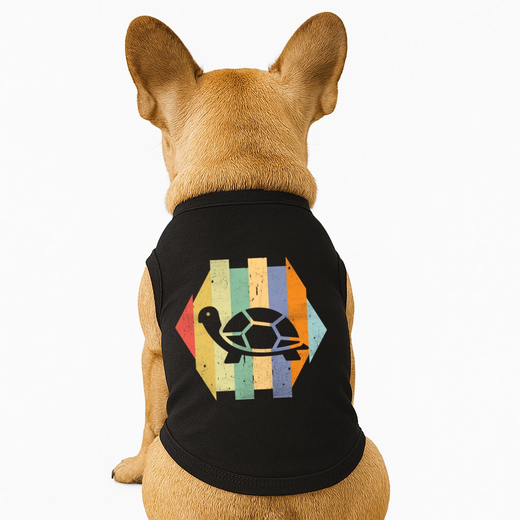 Retro Turtle Silhouette  Doggie Tank