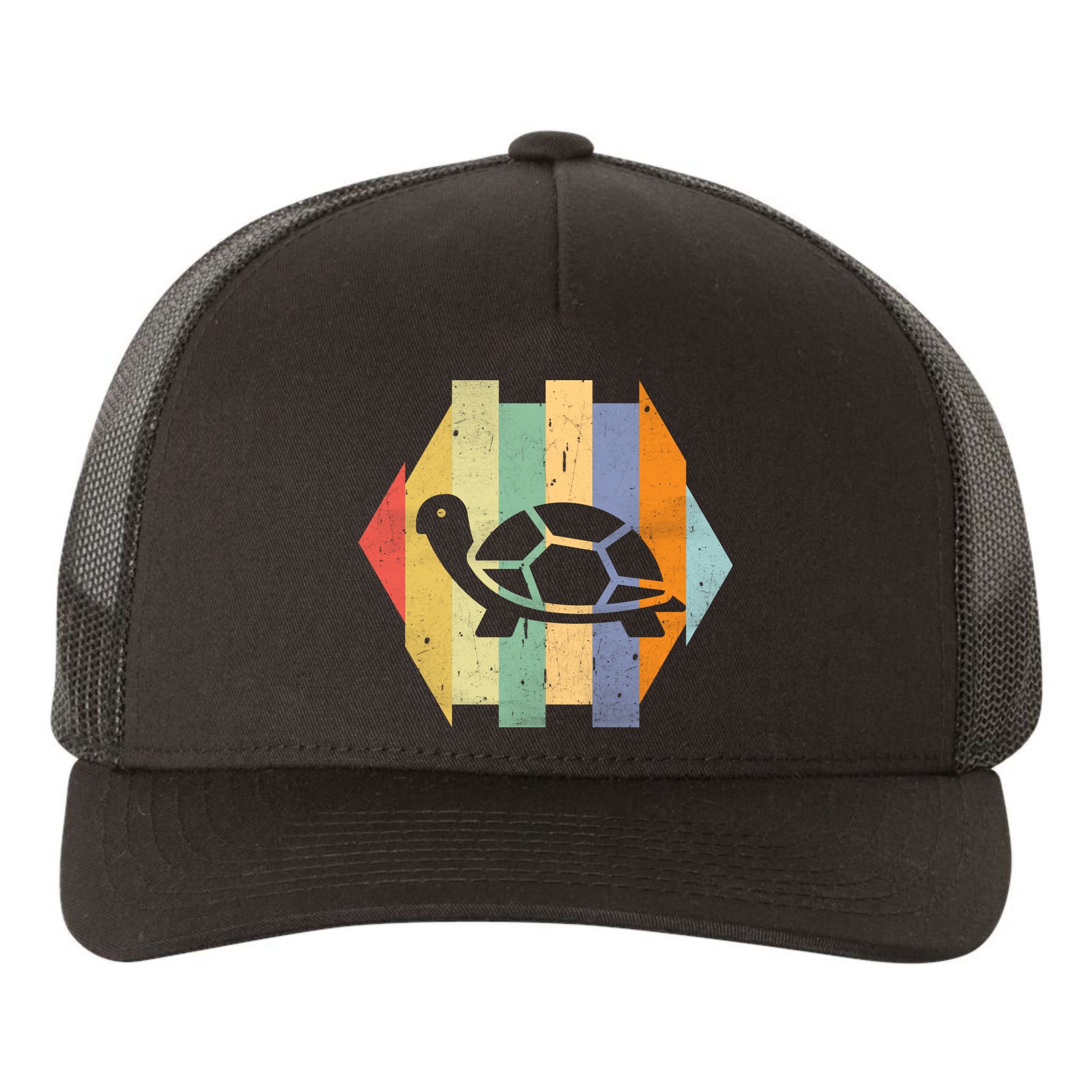 Retro Turtle Silhouette  Yupoong Adult 5-Panel Trucker Hat