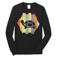 Retro Turtle Silhouette  Long Sleeve Shirt