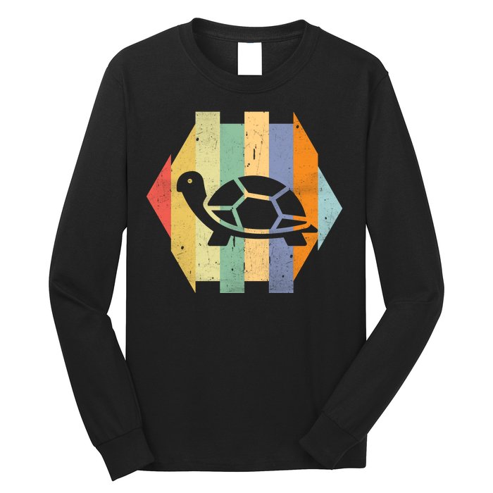 Retro Turtle Silhouette  Long Sleeve Shirt