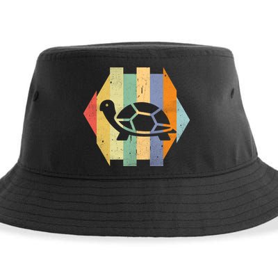 Retro Turtle Silhouette  Sustainable Bucket Hat