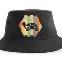 Retro Turtle Silhouette  Sustainable Bucket Hat