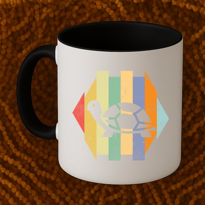 Retro Turtle Silhouette  Mug