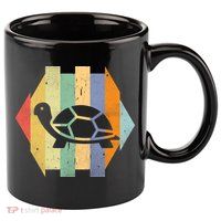 Retro Turtle Silhouette  11oz C Handle Ceramic Mug