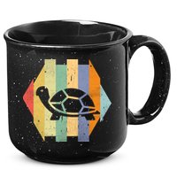 Retro Turtle Silhouette  15oz Campfire Ceramic Mug