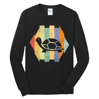 Retro Turtle Silhouette  Tall Long Sleeve T-Shirt