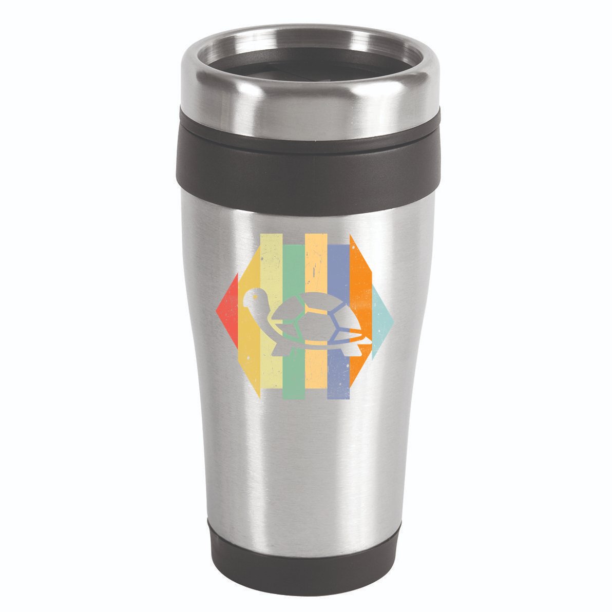 Retro Turtle Silhouette  16oz Travel Tumbler