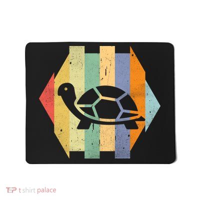 Retro Turtle Silhouette  Mousepad