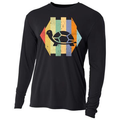 Retro Turtle Silhouette  Cooling Performance Long Sleeve Crew