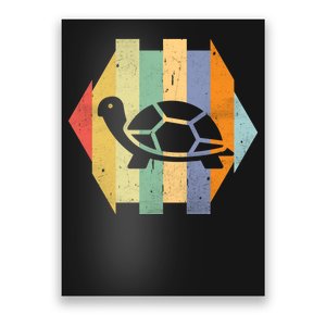 Retro Turtle Silhouette  Poster