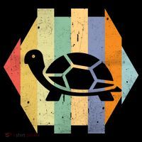 Retro Turtle Silhouette  Baby Bodysuit