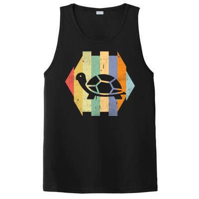 Retro Turtle Silhouette  PosiCharge Competitor Tank