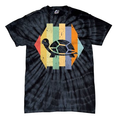 Retro Turtle Silhouette  Tie-Dye T-Shirt