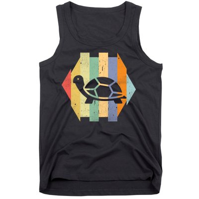 Retro Turtle Silhouette  Tank Top