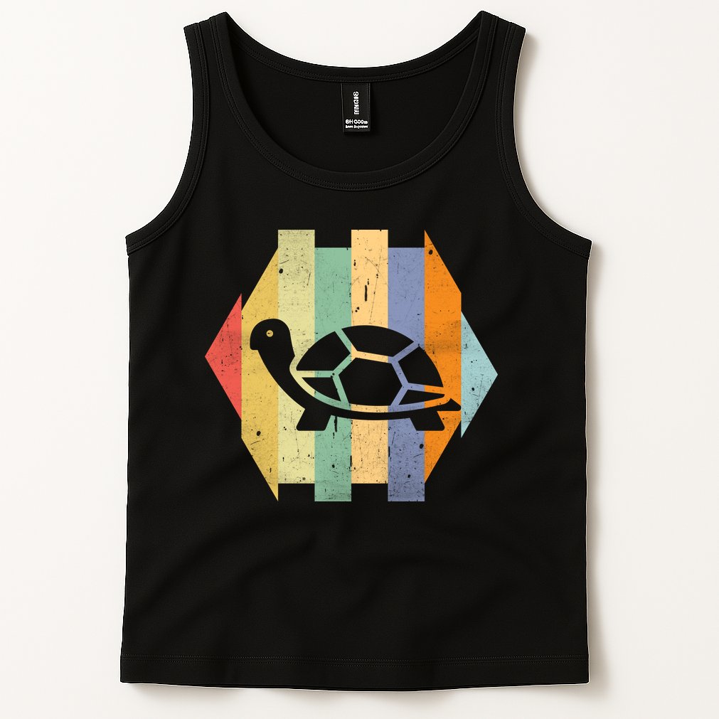 Retro Turtle Silhouette  Tank Top