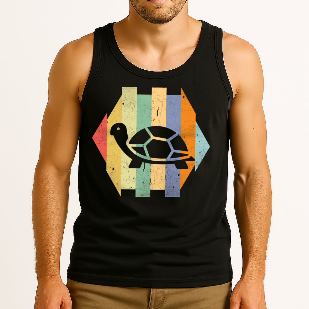 Retro Turtle Silhouette  Tank Top