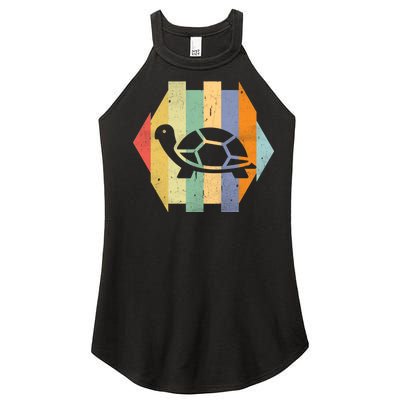 Retro Turtle Silhouette  Women’s Perfect Tri Rocker Tank