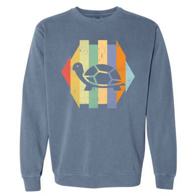 Retro Turtle Silhouette  Garment-Dyed Sweatshirt