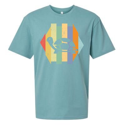 Retro Turtle Silhouette  Sueded Cloud Jersey T-Shirt