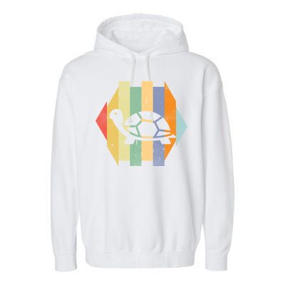 Retro Turtle Silhouette  Garment-Dyed Fleece Hoodie