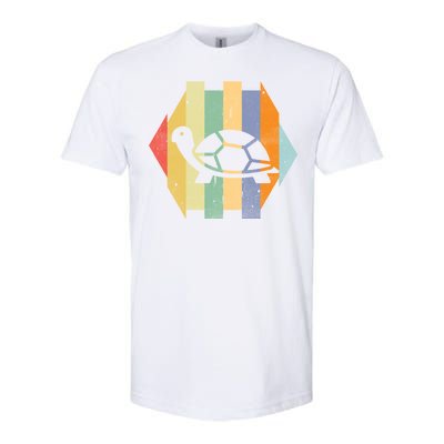 Retro Turtle Silhouette  Softstyle CVC T-Shirt