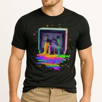 Retro TV Television Pixel Splatter Performance Shirt
