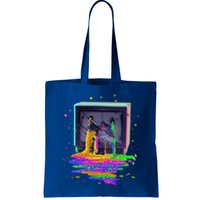 Retro TV Television Pixel Splatter Bag