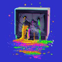 Retro TV Television Pixel Splatter Bag