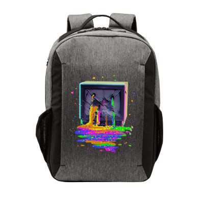 Retro TV Television Pixel Splatter Vector Backpack