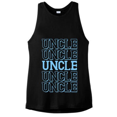 Retro Uncle Pattern Ladies PosiCharge Tri-Blend Wicking Tank