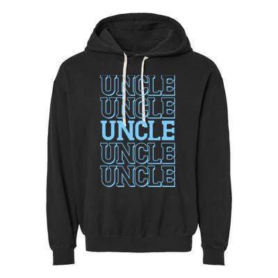 Retro Uncle Pattern Garment-Dyed Fleece Hoodie