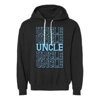 Retro Uncle Pattern Garment-Dyed Fleece Hoodie