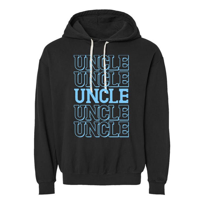 Retro Uncle Pattern Garment-Dyed Fleece Hoodie