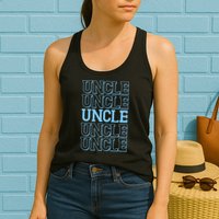 Retro Uncle Pattern Womens Tank Top
