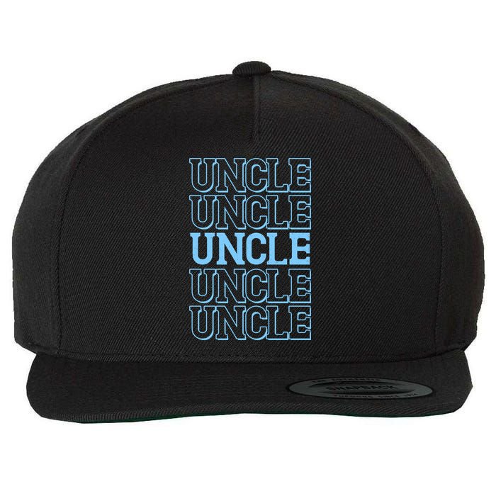 Retro Uncle Pattern Wool Snapback Cap