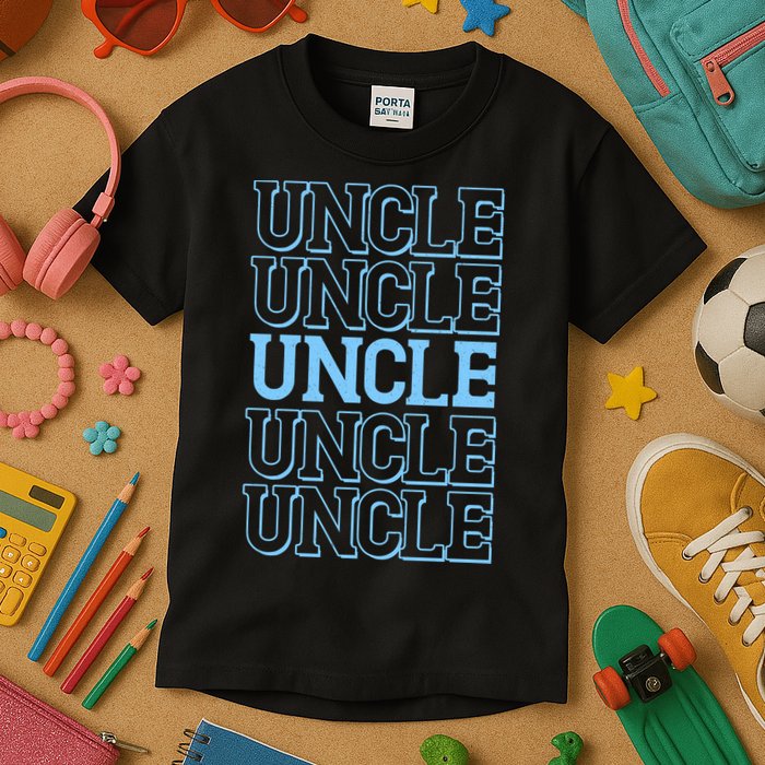 Retro Uncle Pattern Kids T-Shirt