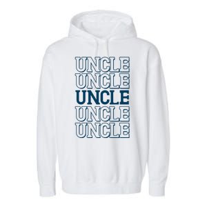 Retro Uncle Pattern Garment-Dyed Fleece Hoodie